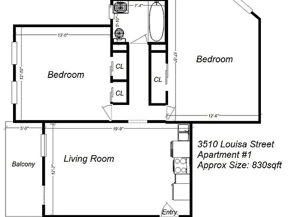 2nd image of 3530 Louisa St #26