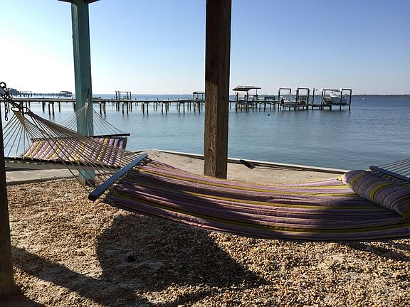 Lounging area under house