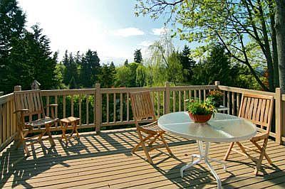Alfresco dining with city views is perfect for summer BBQ's.