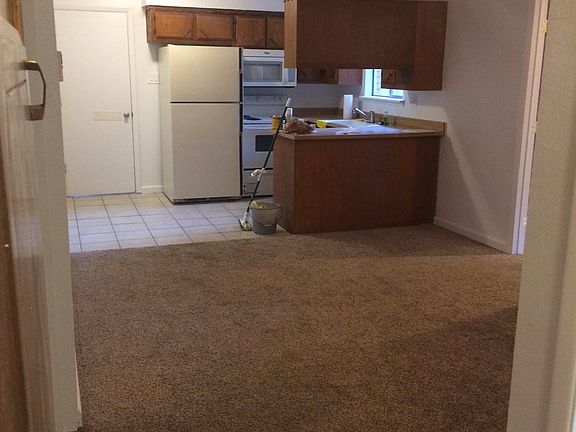 View from hall toward Dining/Family Room and Kitchen