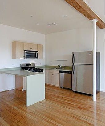 full size, stainless steel appliances