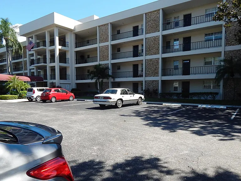 our designated parking space is conveniently located directly in front of our unit.