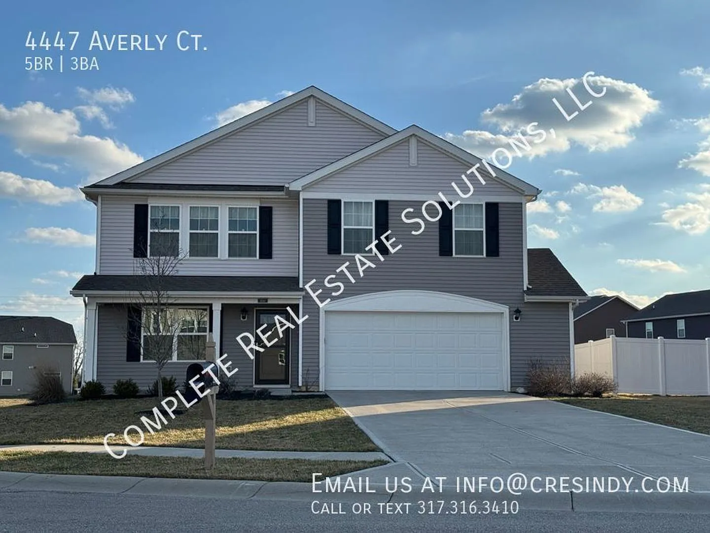Coming Soon: 5 Bedroom / 2.5 Bath Home Located At 4447 Averly Ct. In Indianapolis, In — Photo 1
