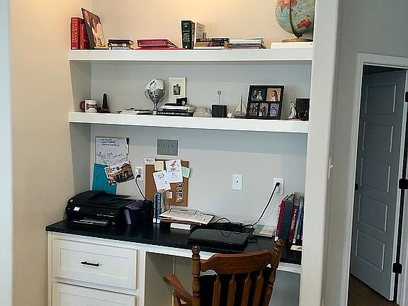 Built in office area