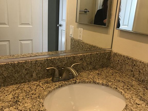 Granite counters on bathroom