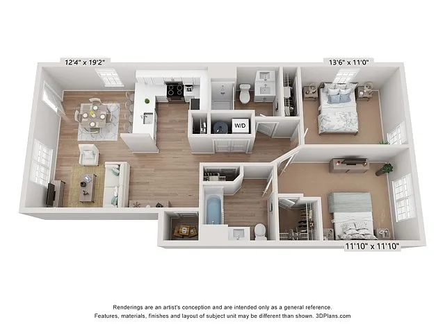 Floor plan Greystone II Flat - R