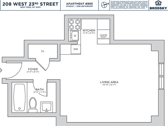 2nd image of 208 W 23rd St APT 905