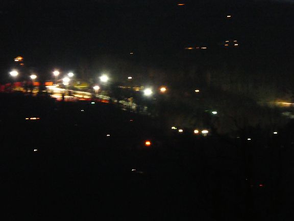 App Ski MT at night during winter