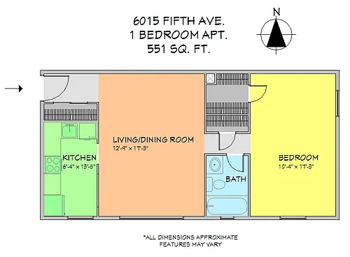 Floor plan Carpeted 1 Bedroom