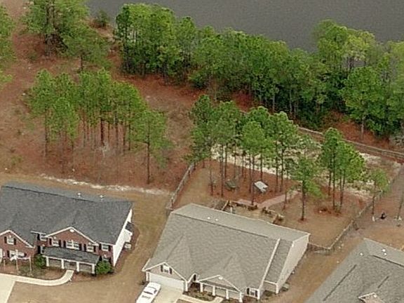 Aerial: notice lake at top