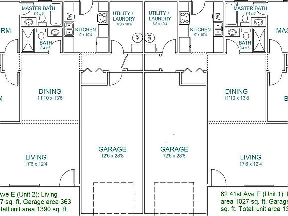 Building Floor Plan (both units)