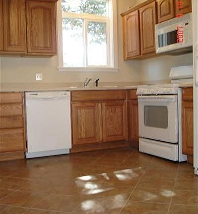 New tile, cabinets, and countertops