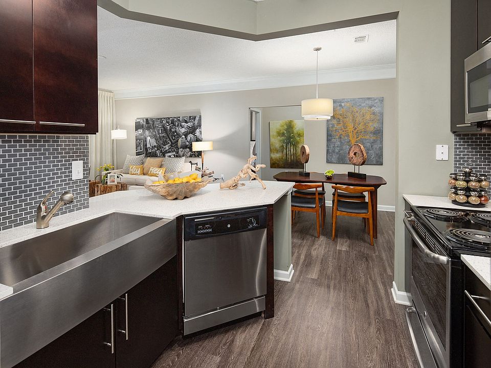 Our chef-inspired kitchens feature stainless steel appliances.