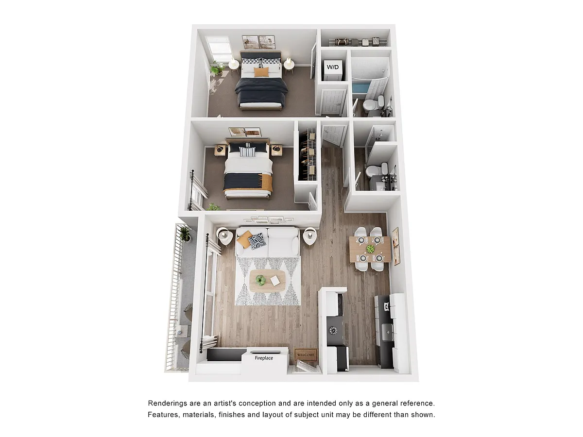 Floor plan Princeton | 2 Bed B