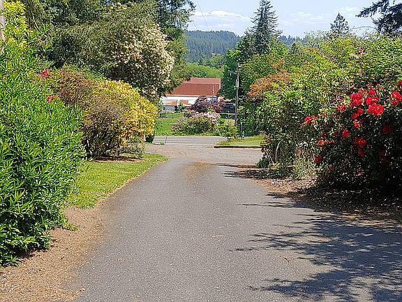 Access drive partially paved