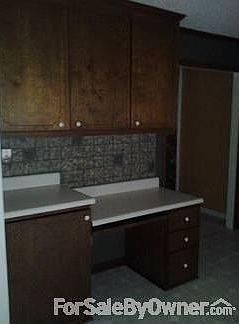 Desk in kitchen