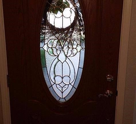 Elegant front door from the inside entry way.