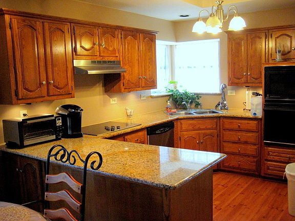Kitchen with granite island