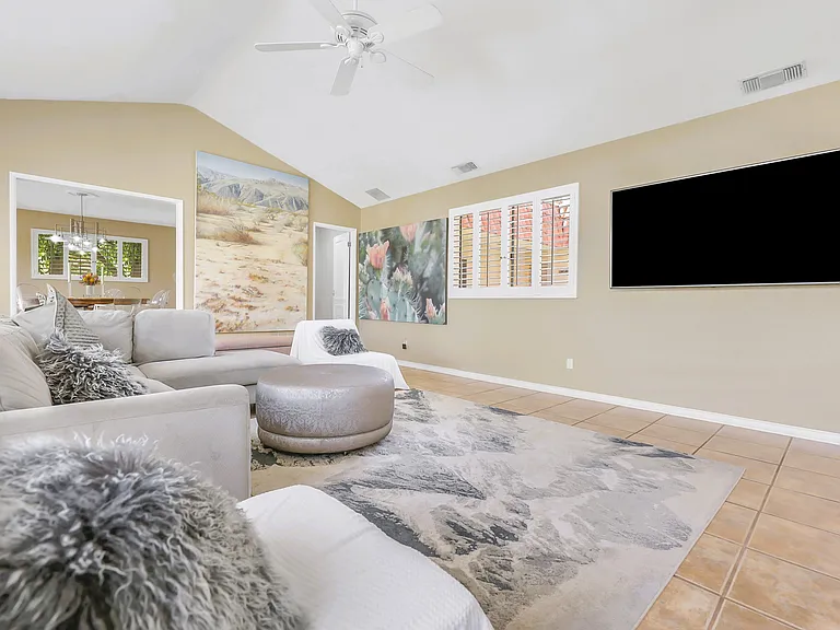 Relax on your plush sofa and enjoy huge flat screen for our favorite sports, programs and favorite movies.