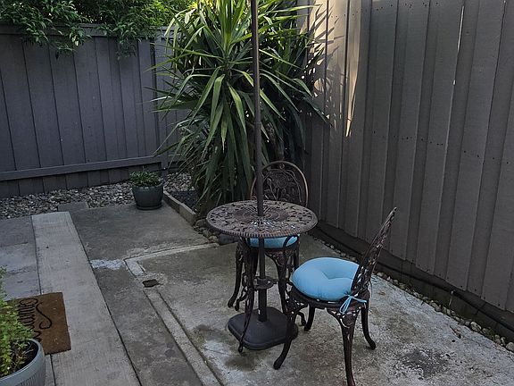 Patio furniture with umbrella