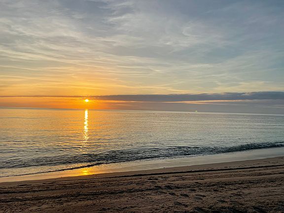 Sunrise a mile walk to the beach