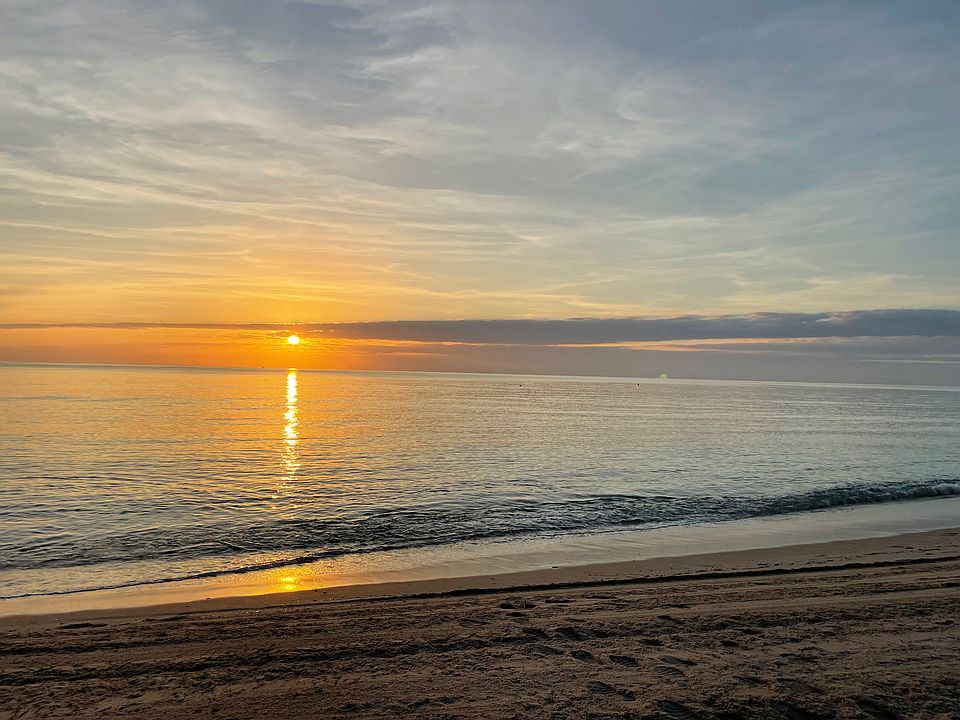 Sunrise a mile walk to the beach