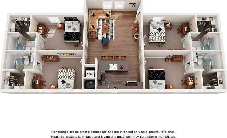 Explore the roomy design of this apartment, perfect for family life with ample living space. Explore the roomy design of this apartment, perfect for family life with ample living space.