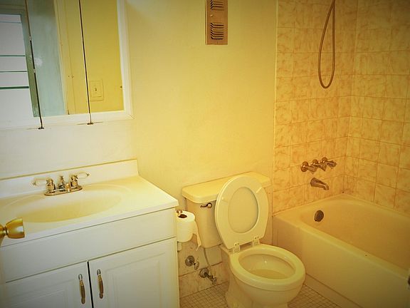 Newly painted bathroom .