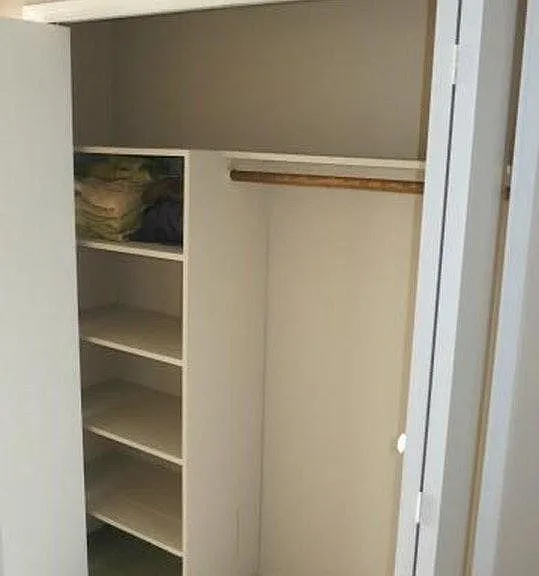 one of three closets