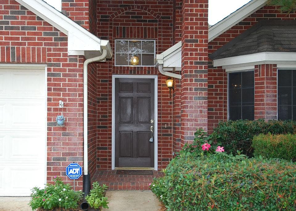 Front door freshly painted.