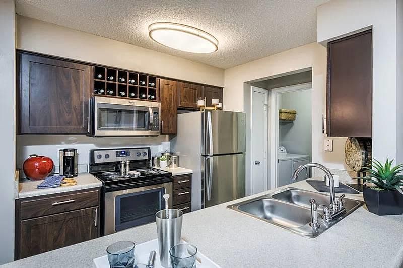 Kitchen with stainless appliances