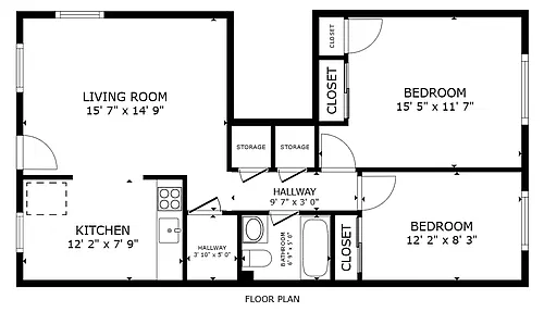 Floor plan 2 Bedroom Deluxe