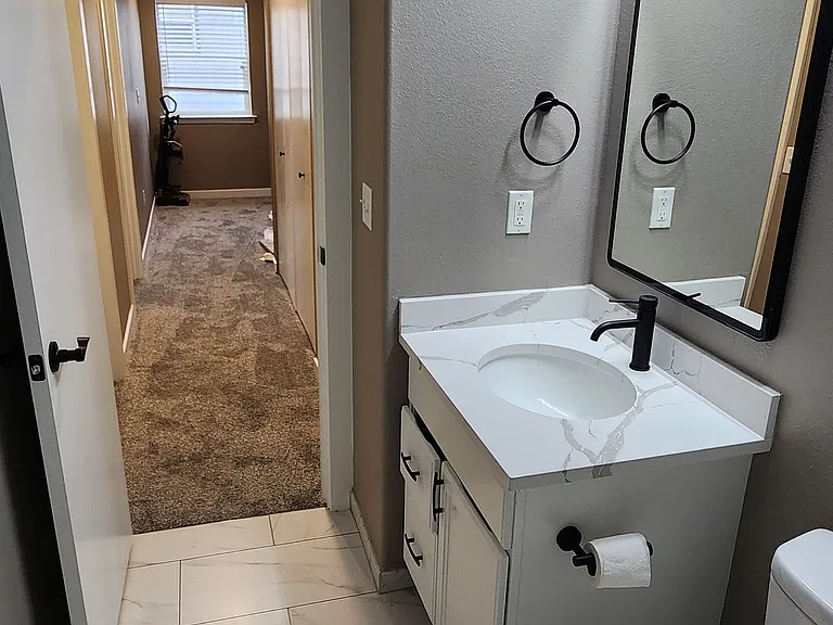 Upstair guest bathroom.