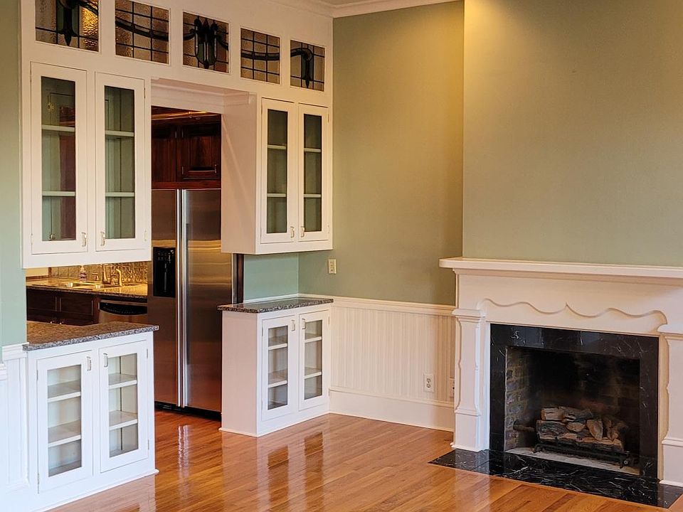 Living Room Fireplace, Cabinets