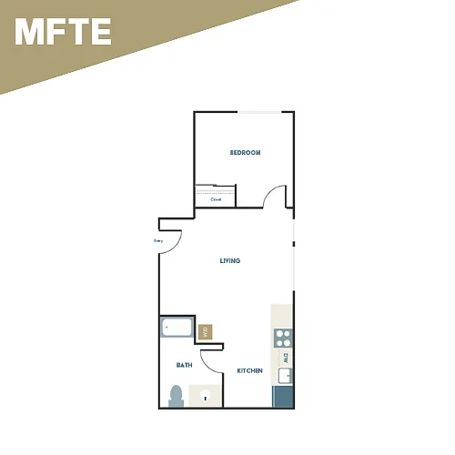 Floor plan 1x1 - C6 - Affordable