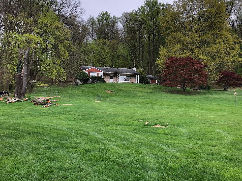 Looking up at house from large front yard