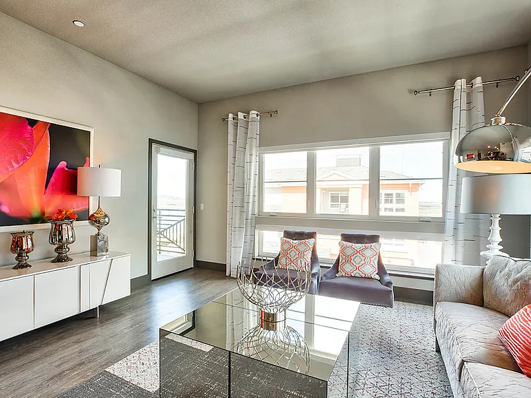 Featuring wood style flooring