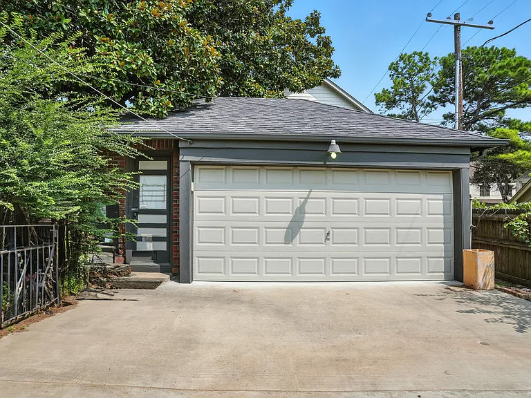 2 car garage with separate storage