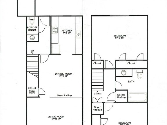Floorplan- 1200 sq ft with lots of storage