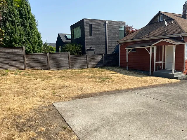 Backyard with parking