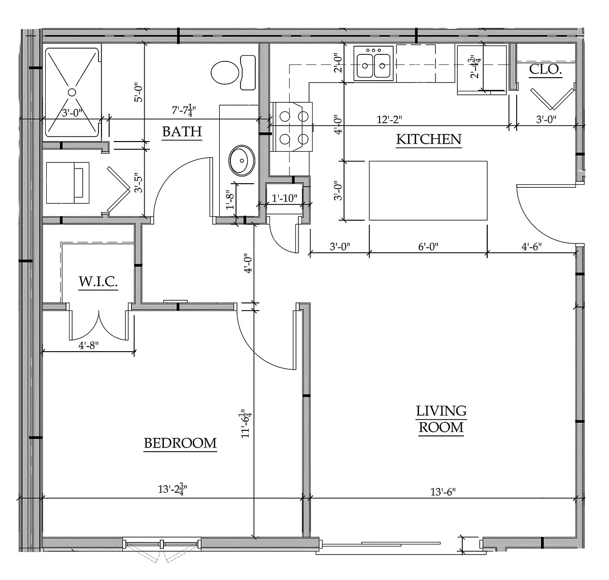 Floor plan One Bedroom
