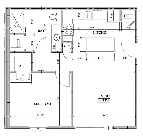 Floor plan One Bedroom