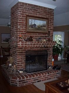 WB fireplace, full masonry, see-thru, floor to ceiling in huge family room