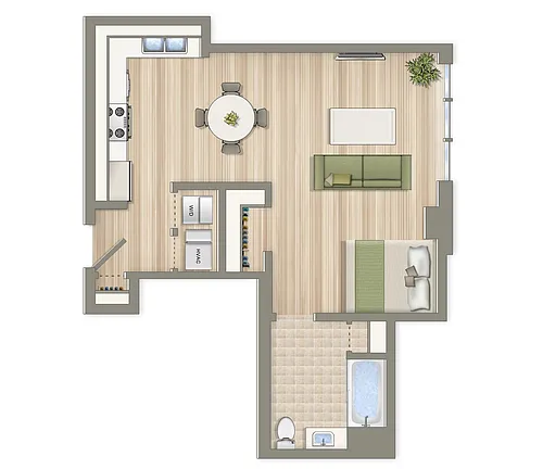 Floor plan Studio Plan C Market