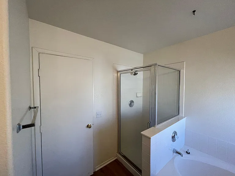 Separate tub and shower