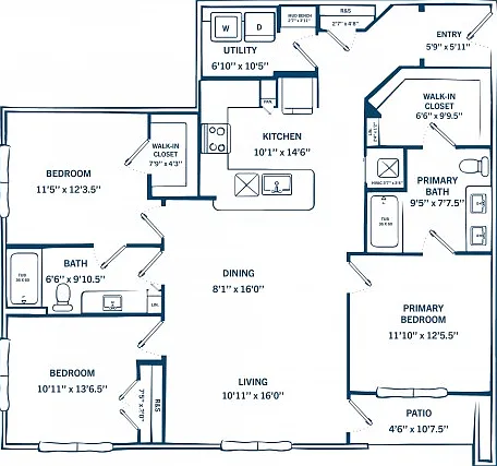 C1A | 3 bed 2 bath | 1471 sq ft C1A | 3 bed 2 bath | 1471 sq ft