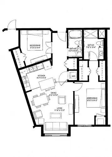 Floor plan Two Bedroom F