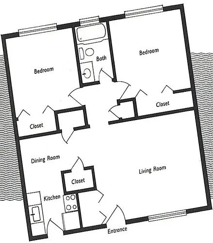 Floor plan 2 Bedroom