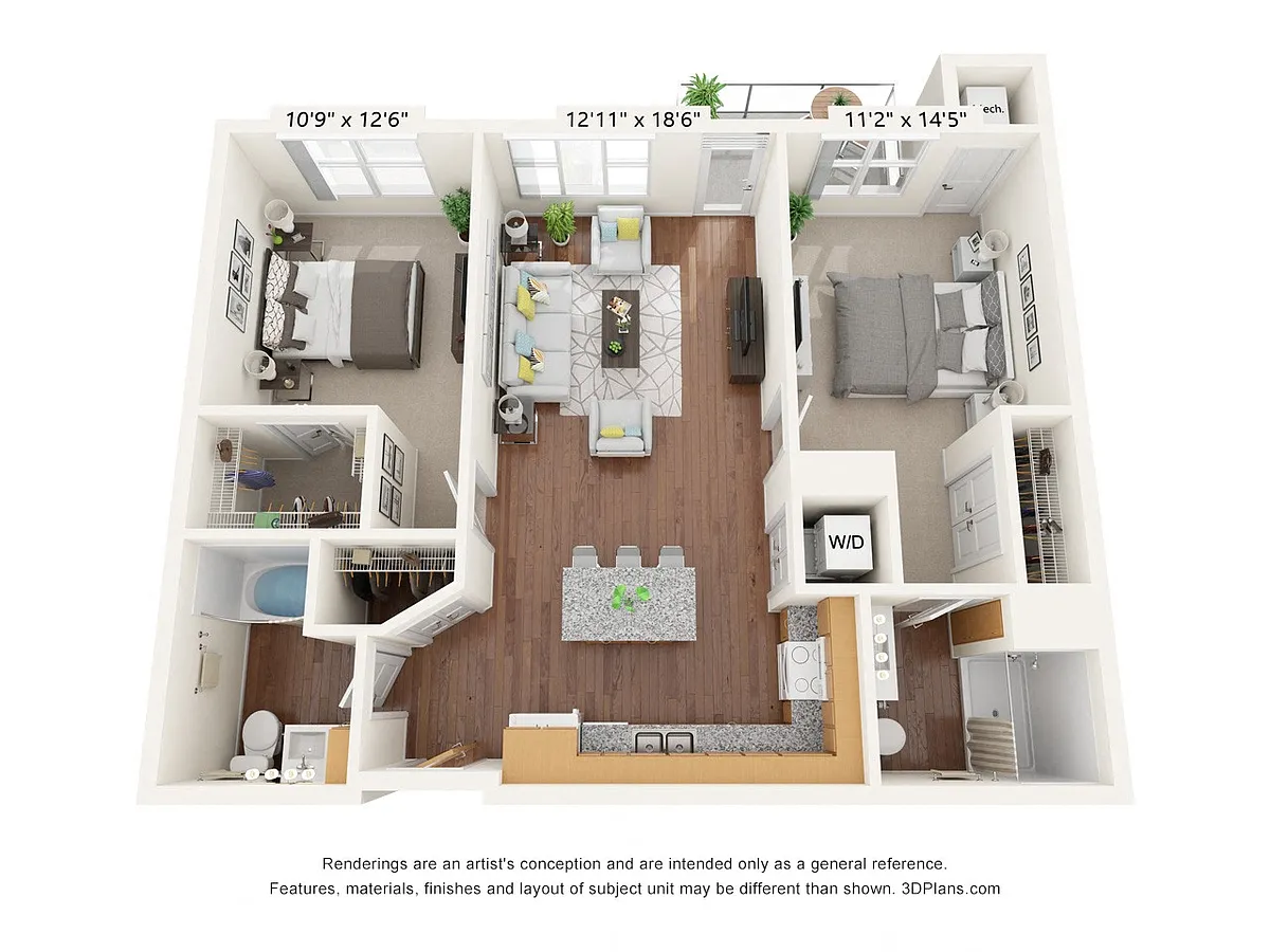 Floor plan Two Bedroom B