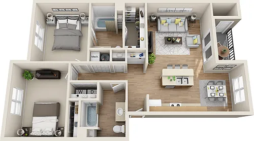 Floor plan 2 Bedroom